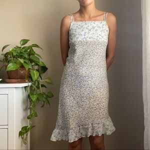 Y2K Coquette Blue Floral Midi Dress 💙